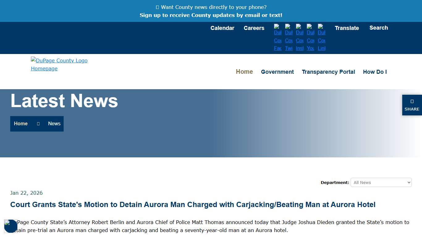 Latest News DuPage Co, IL